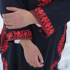 Luzito Traditional Kashmiri Pherans - Black & Red