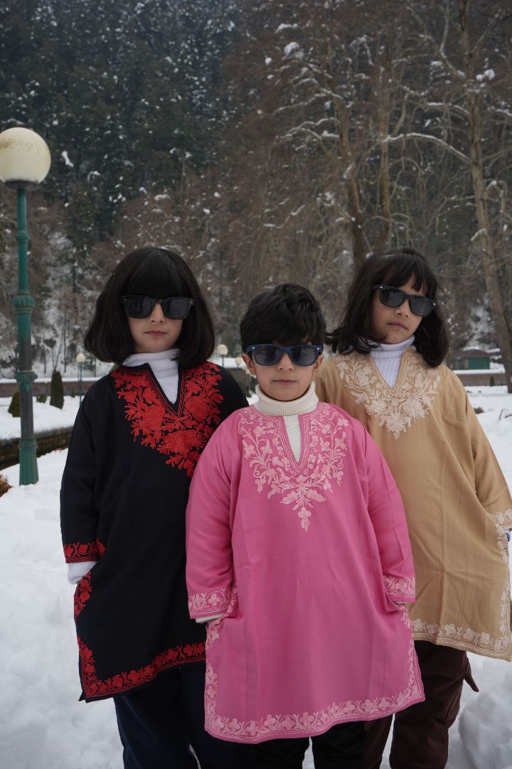 Luzito Traditional Brown Kashmiri Pheran - Golf