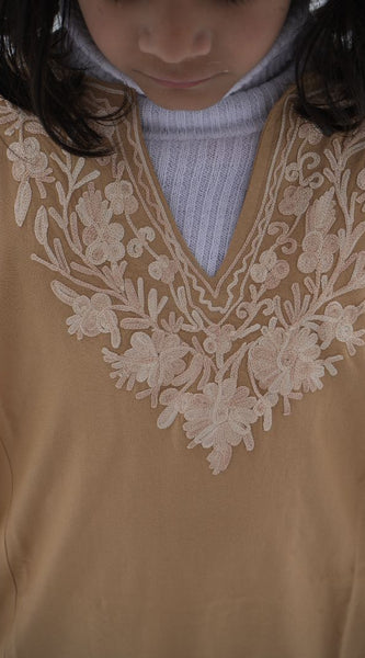 Luzito Traditional Brown Kashmiri Pheran - Golf