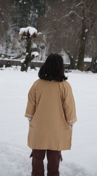 Luzito Traditional Brown Kashmiri Pheran - Golf