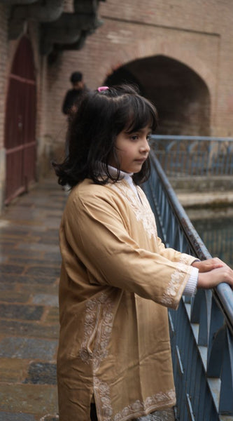 Luzito Traditional Brown Kashmiri Pheran - Golf