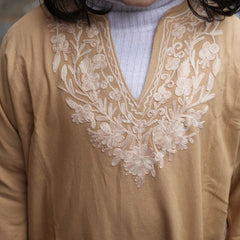 Luzito Traditional Brown Kashmiri Pheran - Golf