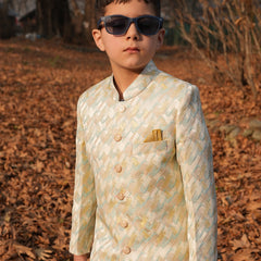 Luzito Solace Sherwani for boys, featuring premium ethnic design with royal elegance for weddings and festive occasions.
