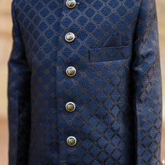 Luzito Velora Sherwani for boys, showcasing premium ethnic wear with royal elegance for weddings and festive occasions.