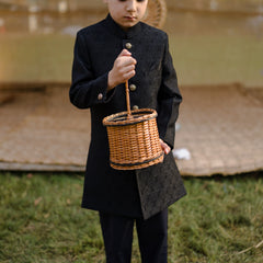 Front view of Luzito Imperio Sherwani for boys featuring refined ethnic styling and a classic festive silhouette.