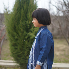 Noor Indigo Lace Kurta Set